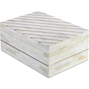 Handicrafts Home Large Decorative Storage Box with Lid  12X8X5 Coffee Table Organizer, Keepsake- Decorative Boxes for Home Decor, Stylish Decorative Box for Office Decor-Aegean Pearl