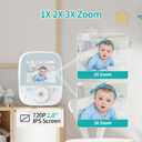 Baby Monitor with Camera and Audio, 2.8" Video Baby Monitor with Secure Transmission No WiFi, Night Vision, Temperature Sensor, Two-Way Talk, Al Off-Lens Detection, Feeding Reminder