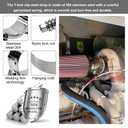 NYTKL 2PCS 3 inch T-Bolt Hose Clamp, Stainless Steel Spring Loaded Hose Clamps Working Range 70mm-78mm, Adjustable T-Shape Pipe Clamp for Exhaust System Turbo Intake Fuel Line
