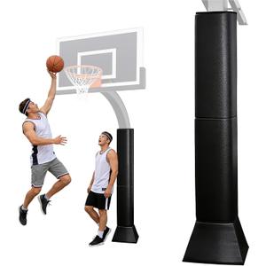 72" Tall Basketball Pole Pad Heavy Duty Pole Padding Fits 3" x 3", 3.5"x 3.5", 4" x 4" Round Size Poles, 2" Thick All Weather Pad, UV Resistant Waterproof Durable Protection Pads