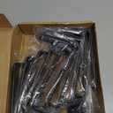 10 Pack - 5.5" L x 4" H x 1.5" W J Lip Shelf Brackets Rustic Farmhouse Iron Wall Floating Shelf Bracket Metal Shelf Bracket Industrial Shelf Supports with Screws Black