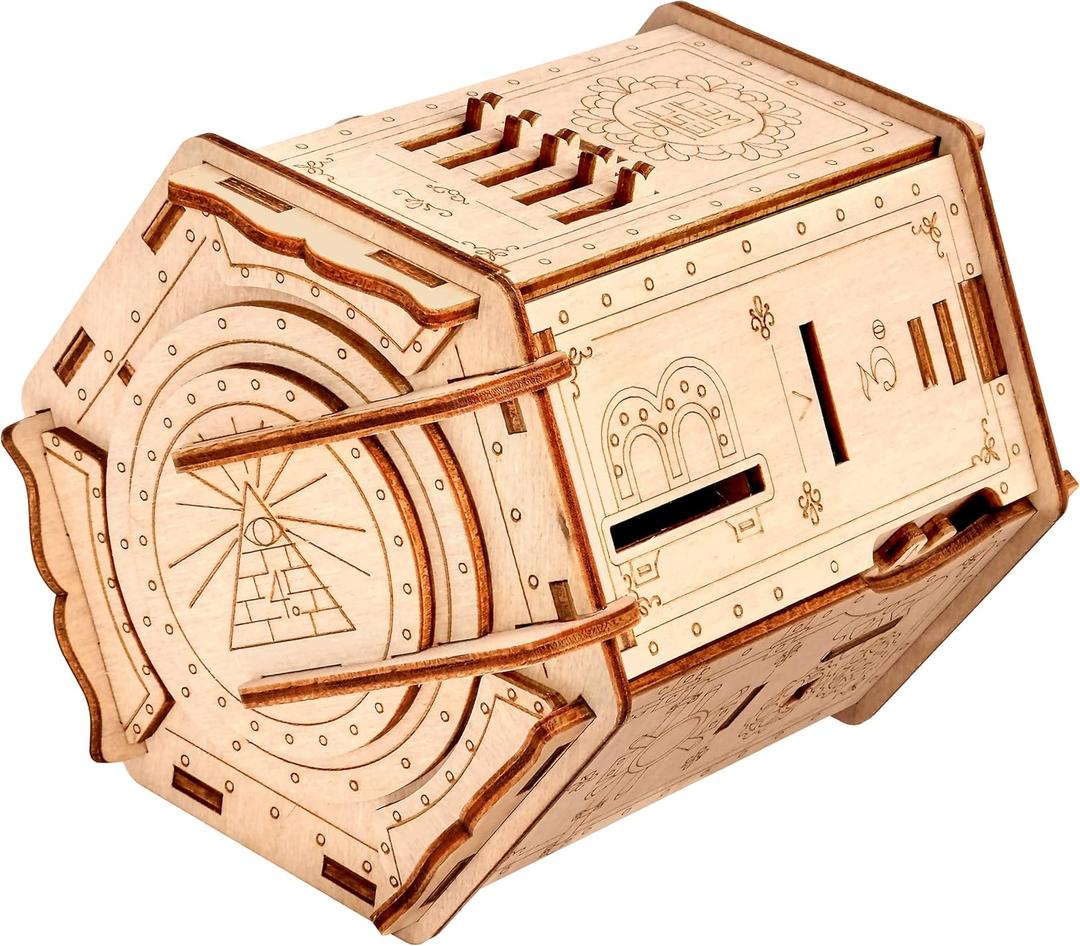 ESC WELT Fort Knox PRO - Escape Room in a Box - Brain Teaser Puzzle for Adults & Teens - 3D Puzzle Game - Cash Money Box - Wooden Board Game for Adults