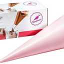 Keenpioneer Piping Bag - Disposable Cake Decorating Bag, Pastry Bag 56 Count, 16 inch, Clear