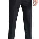Men's Classic Gurkha Naples Italian Old Money Style No Belt Required Dress Pants (29W x 29L, Black)
