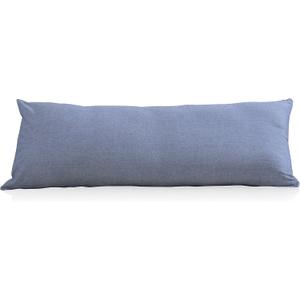 EVOLIVE 100% Cotton Pre-Washed Melange Blue Body Pillow Cover/Case 21"x 54" with Zipper Closure (Blue, 21"x54")
