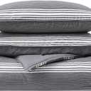 Nautica - Twin/Twin XL Comforter Set, Soft & Reversible Cotton Bed Set for Year Round Comfort, 2 Piece Striped Bedding with Matching Pillowcase (Craver Grey)