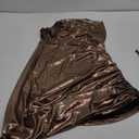 VIDUSSA Women's Sparkly Glitter Dress Cowl Neck Spaghetti Strap Ruched Bodycon Cocktail Party Night Club Midi Dresses (Large, Gold Bronze)