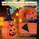 Halloween Pumpkin Decorations Collapsible with Motion Sensor Spooky Music 6 Mode, 3.3 FT Pumpkin Lights 50 LED Light Up Jack O Lantern for Indoor Outdoor Porch Garden Yard Halloween Horror Party Decor