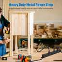 HHSOET Rotating Mountable Power Strip, 12 Outlet Wall Mount Surge Protector, Metal Heavy Duty and Versatile Outlet Strip, Stylish Appearance, Sturdy and Durable, 15ft Power Cord.(Black)