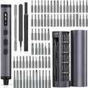 Mini Electric Precision Screwdriver Set, 78 in 1 Cordless Repair Kit with OLED Display, USB-C Rechargeable, 72 S2 Steel Magnetic Bits for Phone, Laptop, Watch & Electronics Repair (Grey)