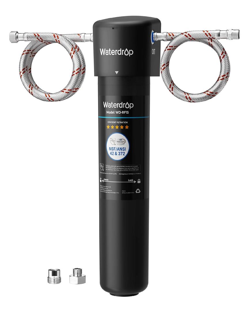 Waterdrop 15UA Under Sink Water Filter System, 2 Years, Reduces Lead, Chlorine, Bad Taste & Odor, Under Counter Water Filter Connects Directly to Your Faucet, NSF/ANSI 42 Certified