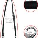 Allzedream Leather Purse Strap Replacement Crossbody Handbag Long Adjustable (Black, Silver Hardware)