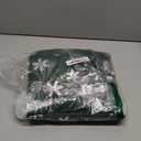 LUSHVIDA Christmas Tablecloth Rectangle - Green 60x120 inch Snowflakes Foil Print Pattern Washable Wrinkle Resistant Holiday Tablecloths for Christmas Family Gathering, Dining Room Table 130GSM