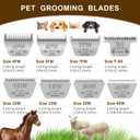 30W Detachable Dog Grooming Wide Blades,Compatible with Andis,Oster A5,Wahl KM10 Series Clippers,Cut Length 1/50(0.5mm)