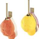 Durmmur 2 Pack Hat Racks for Baseball Caps, Stainless Steel Hat Organizer for Baseball Cap, Hat Holder Storage Organizer, Hat Hanger Strong Adhesive/Wall Drilled for Door, Bedroom, Closet(Gold 6 in)