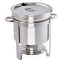 Winco 211 Stainless Steel Marmite Soup Chafer 11qt Round W/ Cover & Fram 2 Pack