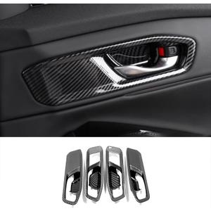 Car Accessories Fit for Honda Accord 2023 2024 2025 2026 Door Handle Bowl Cover Trim Interior Frame Molding Stickers (Carbon Fiber Style) ABS 4PCS