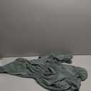 Aoysky Womens V Neck Casual Dresses Summer Loose High Waist Ruffle Pleated Cute Mini Short Dress (Small, Green)