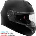 VCAN VX28 Full Face Modular Flip-Up Motorcycle Helmet DOT Approved, Coolmax Cheek Pad & OTG Ready
