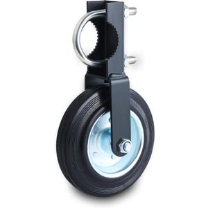 Swing Gate Wheel 6 Inch Heavy Duty for 1-5/8 to 2 Inch Tubes, 550 lb Capacity, Metal Pipe Gate Helper for Farms, Fences (Black)