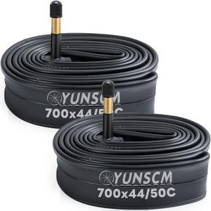 700C Bike Tubes 700x44C/45C/48C/50C (44/50-622) 700C Bicycle Tubes Compatible with 700 x 44C 700x45C 700x46C 700x48C 700x50C 28/29x1.75 28/29x1.95 Bike Tire Inner Tubes Schrader Valve AV48 2-PCS
