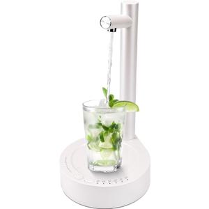 Primst Desktop Electric Water Bottle Dispenser, Portable Drinking Water Pump for 5 Gallon, USB Charging Automatic Water Dispenser Water Jug Pump for Home, Office, Outdoor (White)