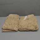 Cupic Cupid Chenille Bathroom Rugs Sets 2 Piece, Bathroom Rugs Non Slip Washable, Extra Thick Soft Absorbent Bath Mats, Quick Dry Shaggy Rugs for Tub, Shower, Toilet, Khaki 16"x24" + 20"x24" U-Shape