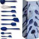 GIR: Get It Right 10-Piece Silicone Ultimate Kitchen Utensil Set Spatulas, Ladle, Flip, Spoons, Whisk, Peeler & Spoonula Nonstick, Non-Toxic, Heat-Resistant Navy