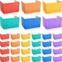 Jetec 30 Pcs Privacy Boards Corrugated Paper for Student Desks Classroom Privacy Boards for Desks Colored Desk Divider Desk Partition Trifold Panels Study Carrel for Study Teacher Classroom Office
