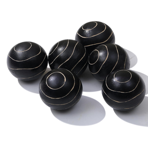 vskikris Set of 6 Decorative Orbs for Bowls and Vases  Circle Pattern  Resin Round Sphere Balls for Living, Dining Room Coffee Table Centerpiece Home Decor