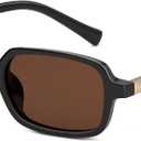 Retro Polarized Sunglasses for Womens Men - Trendy Sunnies UV Protection Lightweight Vintage Sun Glasses