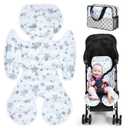 Orzbow Car Seat Cooling Pad for Toddler, Double Sided - Universal Seat Cooler Pad, Gel Baby Cooling Mat Cushion for Stroller, Baby Chair, Child Safety Car Seat, Keep Baby Cool in Summer, Gray (Gray - Stars Pattern)