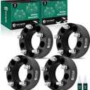YHTAUTO 5x4.5 Hub Centric Wheel Spacers 1.5 Inch Fits Ford Mercury Lincoln Model, Explorer, Edge, Mustang, Ranger, MKX, Town Car, 5x114.3 Tire Spacers w/ 1/2"-20 Studs 70.5mm Hub Bore 2PCS Black 5 Lug