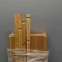 Smiry Bamboo Shoe Rack, 3 Tier Shoe Organizer for Entryway & Closet, Stackable Free Standing Storage Shelf for Shoes, Bags & Plants, Natural