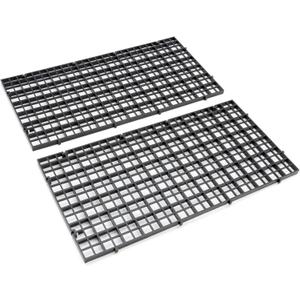ALEGI Aquarium Plastic Grid Divider Tray Egg Crate,Grid Isolate Board Divider Fish Tank Bottom Black Filter Tray (Black 2 Pcs S)