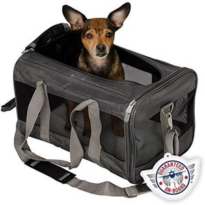 Sherpa Original Deluxe Travel Pet Carrier, Airline Approved & Guaranteed On Board - Charcoal Gray, Medium