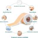 2 x Silicone Scar Tape, (1.6X116 inches), Silicone Scar Tape for Scar Removal Treatment, Suitable for Caesarean Section, Scars, Burns, Acne, Surgical Scars