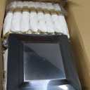 Goodluck 352 Pieces Black Dinnerware Set for 50 Guests, Black Square Plastic Plates with Gold Trim, Include: 100 Plastic Plates, 50 Rolled Napkins, 50 Cups, 50 Cutlery Set and 2 Tablecloth
