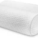 SensorPEDIC Luxury Extraordinaire Contour Oversized Memory Foam Pillow with Ventilated ICOOL Technology, White