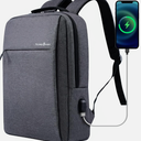 Victoriatourist Laptop Backpack 15.6 Inch, Business Slim Durable Travel Backpacks with USB Charging Port, College Computer Bag Gifts for Men and Women Fits Notebook (Grey)