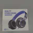 AILIHEN C8 Kids Headphones Wired, On-Ear Headphones with Microphone and Volume Control Foldable Corded Stereo 3.5mm Headset for School Teens Smartphones Chromebook Laptop Tablets Travel (Black Blue) (Medium)