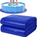 18FT Round Pool Ground Cloths, 12 x 12 Mesh Count Heavy Duty Pool Liner Pad, Anti-Aging Puncture Resistant Pool Ground Mat, Waterproof Pool Liner Protector Tarp for Above Ground Swimming Pools