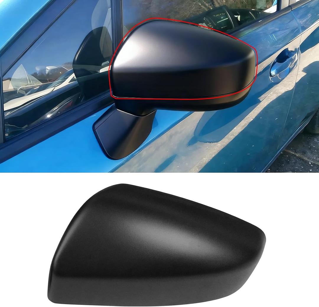Yumzeco Compatible with Subaru Impreza Side Mirror Cover 2017 2018 2019 2020 2021 2022 2023, Driver Side Subaru Impreza Mirror Cap W/O Light Clip-on Replacement Replace for 91054FL00A-Left Black