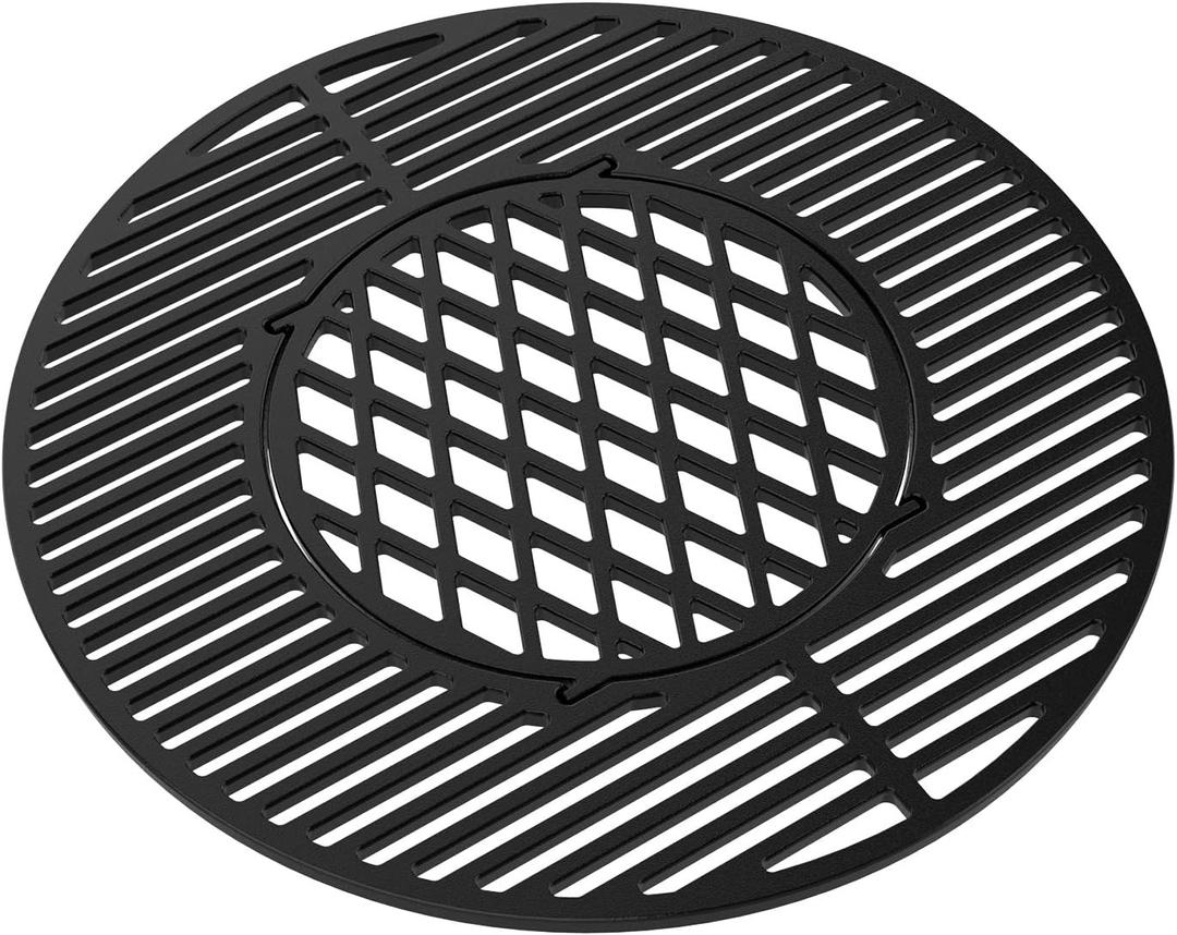 Onlyfire Cast Iron Grill Grate Replacement Gourmet BBQ System for Weber 22inch Kettle Charcoal Grills