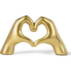 Gold Decor Living Room - Small Shelf Decor Aesthetic - Heart Hands Sculpture - Teen Girls Bedroom Knick Knacks - Cute Home Shelves Accent - Table Statue Love Decorations Gifts (Gold) Gold Decor Living Room - Small Shelf Decor Aesthetic - Heart Hands Sculpture - Teen Girls Bedroom Knick Knacks - Cute Home Shelves Accent - Table Statue Love Decorations Gifts (Gold)