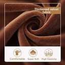 hyha Velvet Couch Cushion Covers, Stretch Chaise Lounge Sectional Couch Seat Covers L Shape for Sectional Sofa, Soft Sofa Cushion Slipcover Washable with Elastic Bottom(XL Chaise, Brown)