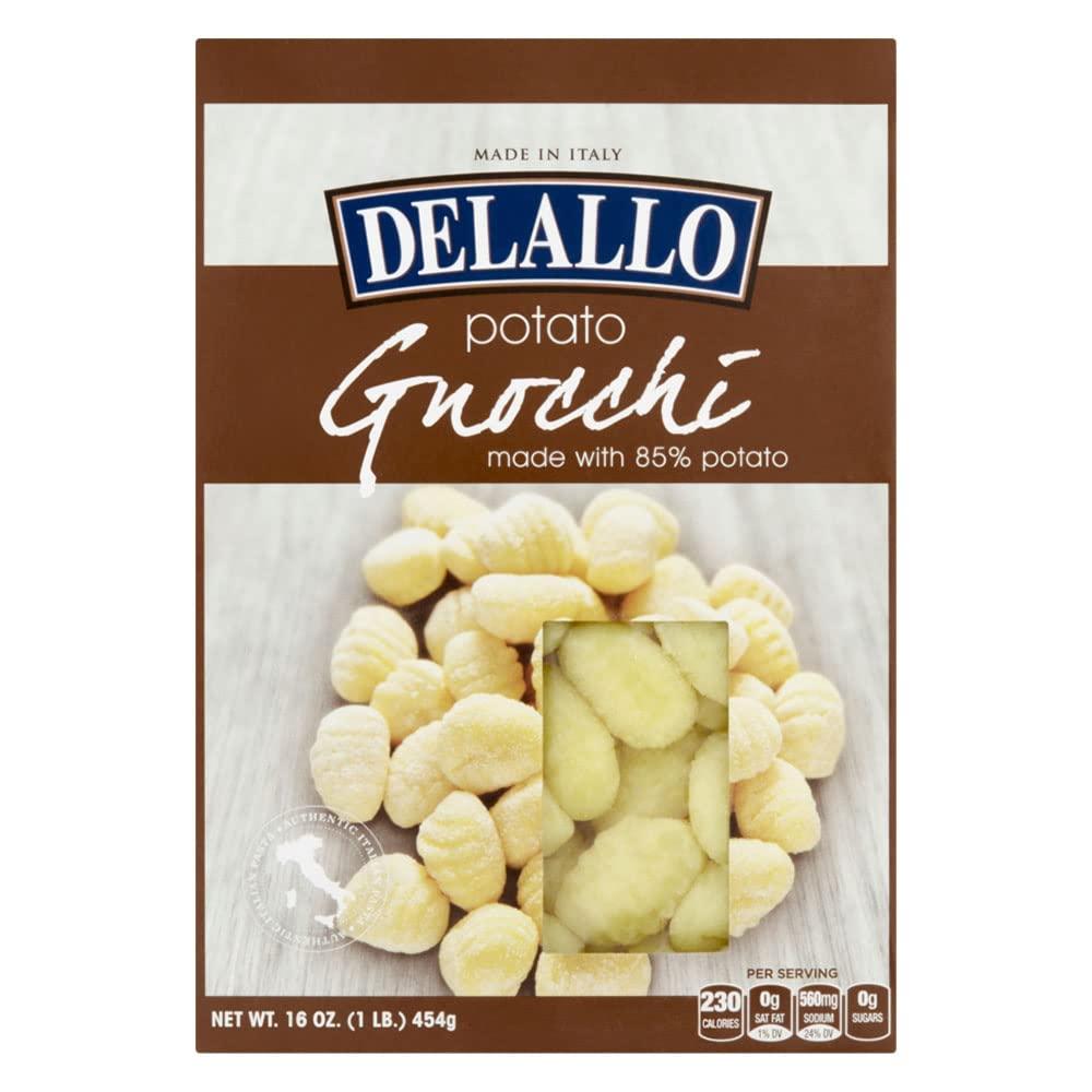 DeLallo Traditional Italian Potato Gnocchi, 1lb (16 Ounce (Pack of 1)), Best By: 04/01/26