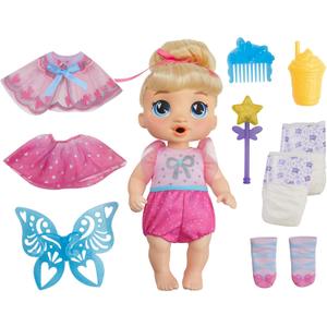 Baby Alive Fairy Fashions Harper Hugs Doll with Clothes Accessories, Blonde Hair, 11 Inches, Toys for 3 Year Old Girls and Boys & Up ( Exclusive)
