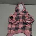 KOOLTAIL Plaid Dog Hoodie Pet Clothes Sweater with Hat and Pocket for Small Medium Large Size Dogs, Soft Winter Warm Dog Cold Weather Coat, Fleece Fall Dog Hooded Sweatshirt for Puppy Cats, Pink M (Medium (Pack of 1))