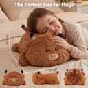 Mewaii Cute Highland Cow Plush Pillow, Kawaii Plushies Highland Cow Stuffed Animals, Squishy Plushies, Cuddle Plush Pillow for Kids & Girls (13 Inch)
